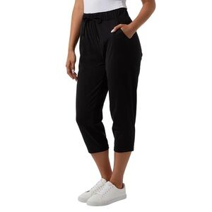 32 Degrees Black Lux Capri with Elastic Waistband
